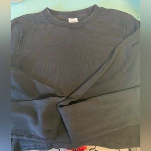 Black ribbed aritzia TNA long sleeve